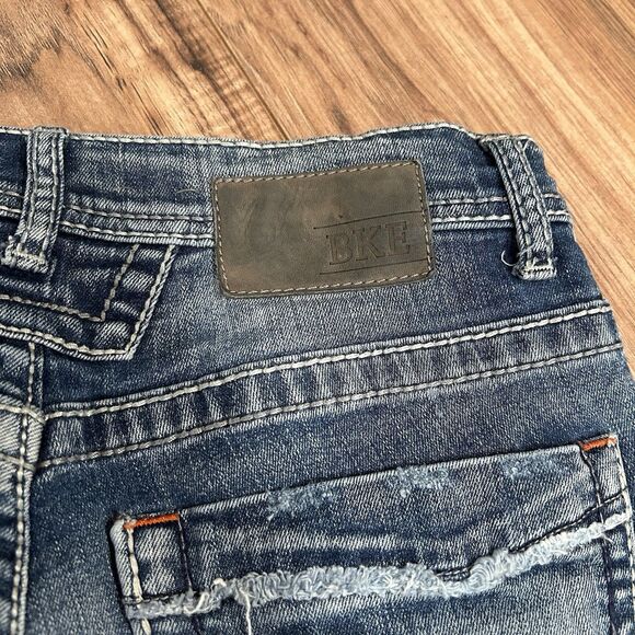 BKE Denim Jeans Womens 28S Blue "ASHER" Straight Leg Distressed Wash Washed - Picture 9 of 12